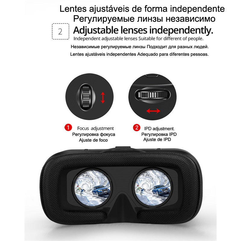 Óculos VR Mega imersivo  Virtual  3D p/ Jogos