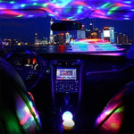 Multi Color USB LED Carro Interior  Kit Luz Atmosférico